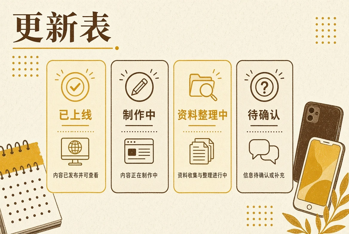 档表内容示意